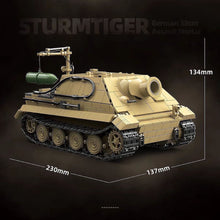 Load image into Gallery viewer, 1394PCS MOC Military Sturm Tiger Panzerkampfwagen VI Ausf. E I German 38cm Assault Mortar Tank Figure Model Toy Building Block Brick Gift Kids DIY Set New Compatible Lego
