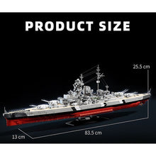 Load image into Gallery viewer, 2686PCS MOC Military Large Bismarck Class Battleship Model Toy Building Block Brick Gift Kids DIY Set New 1:300 Compatible Lego
