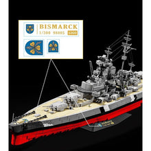 Load image into Gallery viewer, 2686PCS MOC Military Large Bismarck Class Battleship Model Toy Building Block Brick Gift Kids DIY Set New 1:300 Compatible Lego
