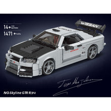 Load image into Gallery viewer, 1471PCS MOC Technic Speed JDM Skyline GTR R34 Racing Sports Car Model Toy Building Block Brick Gift Kids DIY Set New Compatible Lego
