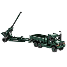 Load image into Gallery viewer, 485PCS Military M35A2 Truck Medium Towed M198 Howitzer Model Toy Building Block Brick Gift Kids DIY Set New Compatible Lego
