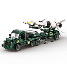 Load image into Gallery viewer, 489PCS Military Anti-Aircraft Missile Transport Vehicle Truck Model Toy Building Block Brick Gift Kids DIY Set New Compatible Lego
