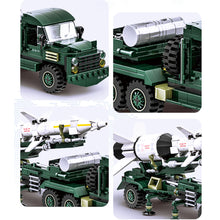 Load image into Gallery viewer, 489PCS Military Anti-Aircraft Missile Transport Vehicle Truck Model Toy Building Block Brick Gift Kids DIY Set New Compatible Lego
