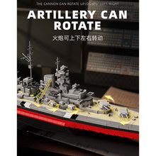 Load image into Gallery viewer, 2686PCS MOC Military Large Bismarck Class Battleship Model Toy Building Block Brick Gift Kids DIY Set New 1:300 Compatible Lego
