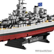 Load image into Gallery viewer, 2228PCS Military IOWA Class USS Missouri Battleship Model Toy Building Block Brick Gift Kids DIY Set New Compatible Lego
