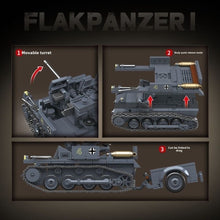 Load image into Gallery viewer, 675PCS MOC Military FLAKPANZER I Tank Figure Model Toy Building Block Brick Gift Kids DIY Set New Compatible Lego
