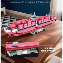 Load image into Gallery viewer, 1446PCS MOC Large Pink ONE Cargo Container Freighter Ship Model Toy Building Block Brick Gift Kids DIY Set New Display Compatible Lego
