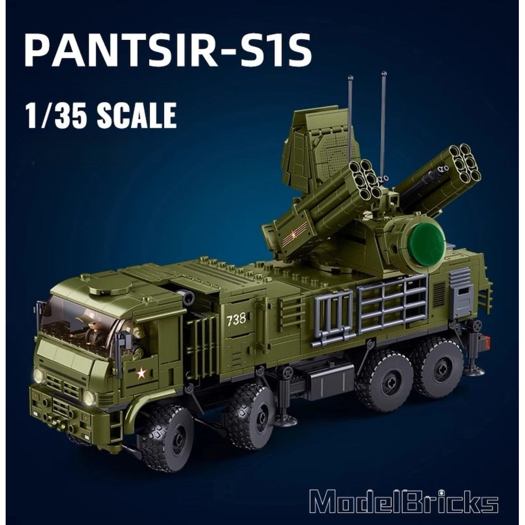669PCS MOC Military Pantsir S1S Air Defense System Truck Figure Model Toy Building Block Brick Gift Kids DIY Set New 1:35 Compatible Lego