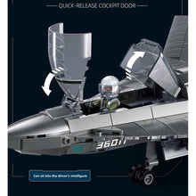 Load image into Gallery viewer, 1182PCS MOC Military J-36 Stealth Bomber Air Fighter Sixth Generation Jet Figure Model Toy Building Block Brick Gift Kids DIY Set New 1:44 Compatible Lego
