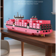 Load image into Gallery viewer, 1446PCS MOC Large Pink ONE Cargo Container Freighter Ship Model Toy Building Block Brick Gift Kids DIY Set New Display Compatible Lego
