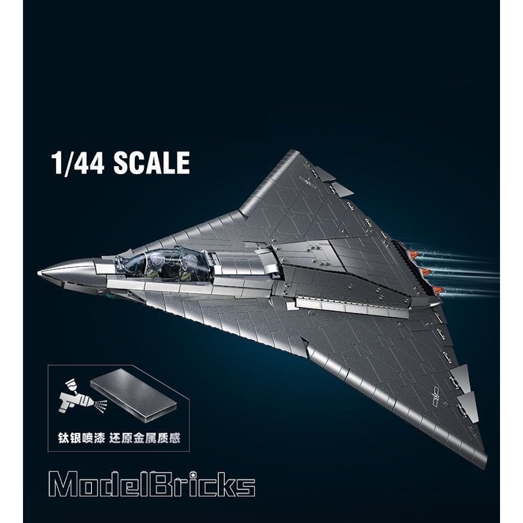 1182PCS MOC Military J-36 Stealth Bomber Air Fighter Sixth Generation Jet Figure Model Toy Building Block Brick Gift Kids DIY Set New 1:44 Compatible Lego