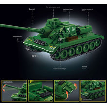 Load image into Gallery viewer, 552PCS MOC Military SU-100 Tank Destroyer Figure Model Toy Building Block Brick Gift Kids DIY Set New Compatible Lego

