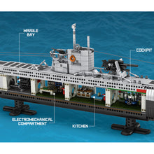 Load image into Gallery viewer, 3987PCS Military Large SR-71 Strategic U Type Submarine Undersea Boat Model Toy Building Block Brick Gift Kids DIY Set New Compatible Lego
