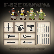 Load image into Gallery viewer, 1107PCS MOC Military F-82E Twin Mustang Escort Air Fighter Plane Figure Model Toy Building Block Brick Gift Kids DIY Set New Compatible Lego
