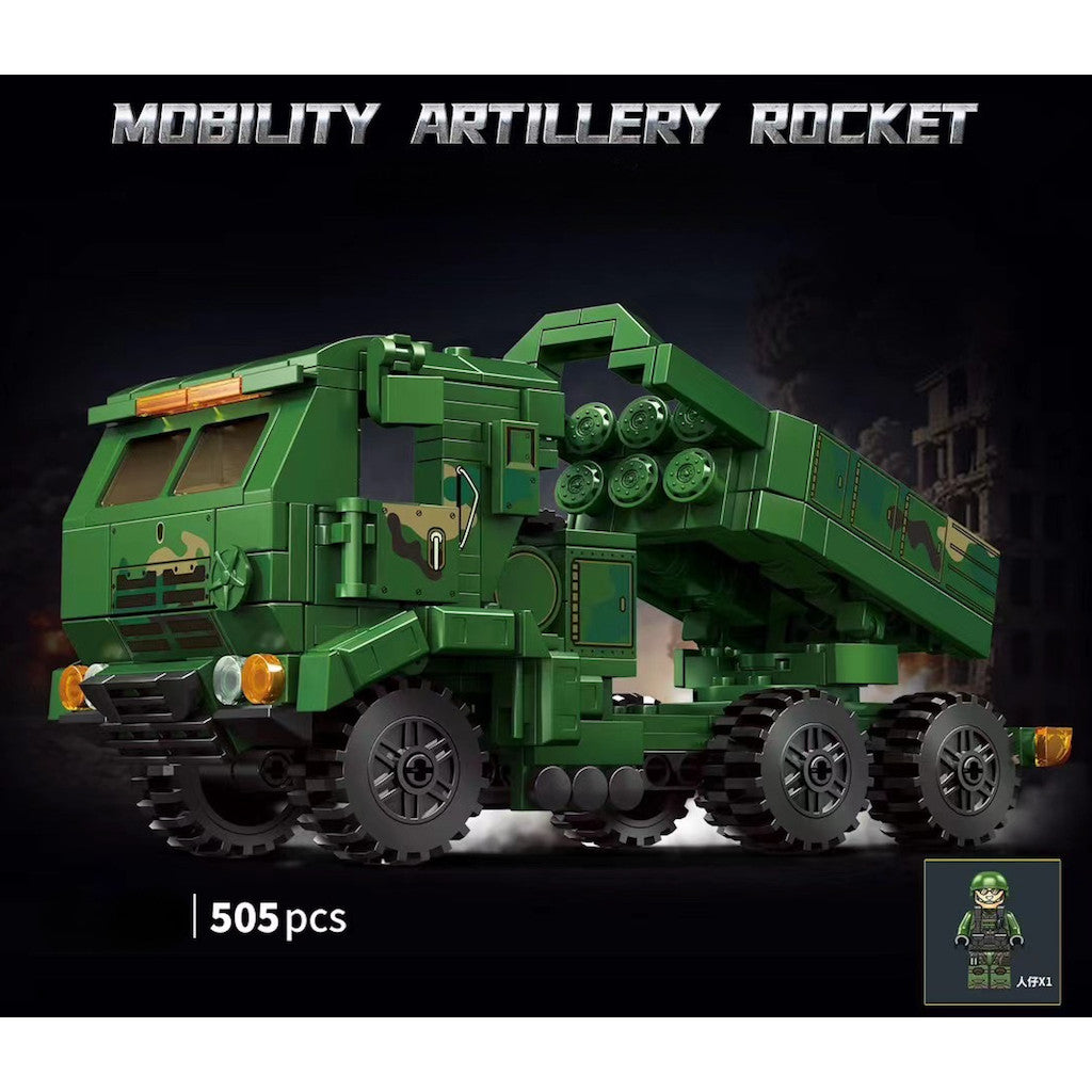 505PCS MOC Military HIMARS High Mobility Artillery Rocket System Truck Figure Model Toy Building Block Brick Gift Kids DIY Set New Compatible Lego