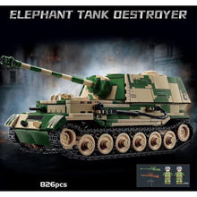 Load image into Gallery viewer, 826PCS MOC Military Jagdpanzer TIGER/P Elephant Tank Destroyer Figure Model Toy Building Block Brick Gift Kids DIY Set New Compatible Lego
