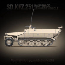 Load image into Gallery viewer, 714PCS MOC Military SD.KFZ.251 Half Track Armored Vehicle Figure Model Toy Building Block Brick Gift Kids DIY Set New Compatible Lego
