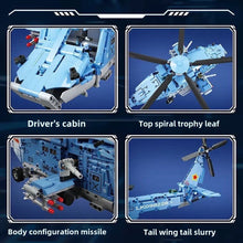 Load image into Gallery viewer, 1711PCS MOC Military Technic Armored Helicopter Gunships Model Toy Building Block Brick Gift Kids DIY Set New Compatible Lego
