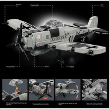 Load image into Gallery viewer, 503PCS MOC Military FW-190 Air Fighter Würger Aircraft Plane Figure Model Toy Building Block Brick Gift Kids DIY Set New Compatible Lego
