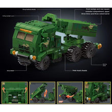 Load image into Gallery viewer, 505PCS MOC Military HIMARS High Mobility Artillery Rocket System Truck Figure Model Toy Building Block Brick Gift Kids DIY Set New Compatible Lego
