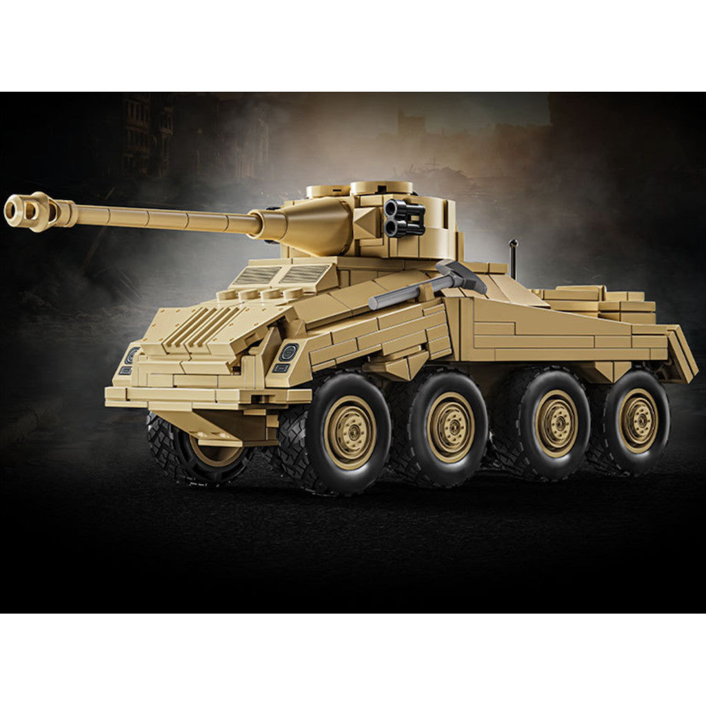 426PCS MOC Military SD.KFZ.234 PUMA Heavy Armored Vehicle Figure Model Toy Building Block Brick Gift Kids DIY Set New Compatible Lego