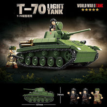 Load image into Gallery viewer, 689PCS MOC Military T-70 Light Tank Figure Model Toy Building Block Brick Gift Kids DIY Set New Compatible Lego
