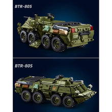 Load image into Gallery viewer, 611PCS MOC Military 2in1 BTR-80AS IFV Infantry Fighting Vehicle Figure Model Toy Building Block Brick Gift Kids DIY Set New 1:35 Compatible Lego
