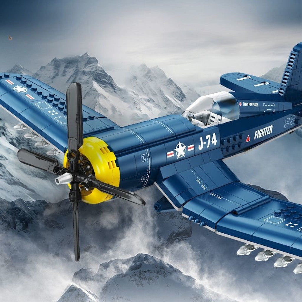 767PCS MOC Military F4U Corsair Fighter Air Plane Model Toy Building Block Brick Gift Kids DIY Set New Compatible Lego