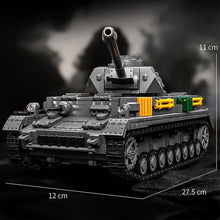 Load image into Gallery viewer, 1419PCS MOC Military PZ.KPFW.IV Ausf.F2 Panzer Tank Model Toy Building Block Brick Gift Kids DIY Set New 1:28 Compatible Lego
