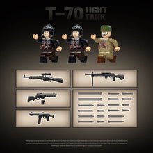 Load image into Gallery viewer, 689PCS MOC Military T-70 Light Tank Figure Model Toy Building Block Brick Gift Kids DIY Set New Compatible Lego

