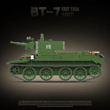 Load image into Gallery viewer, 675PCS MOC Military BT-7 Betushka Betka Early Fast Tank Figure Model Toy Building Block Brick Gift Kids DIY Set New Compatible Lego
