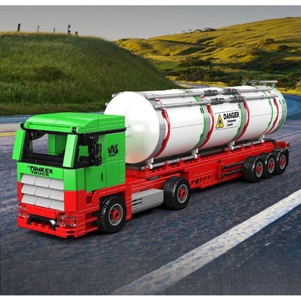 556PCS MOC Technic Speed Fuel Tanker Truck Model Toy Building Block Brick Gift Kids DIY Set New Compatible Lego