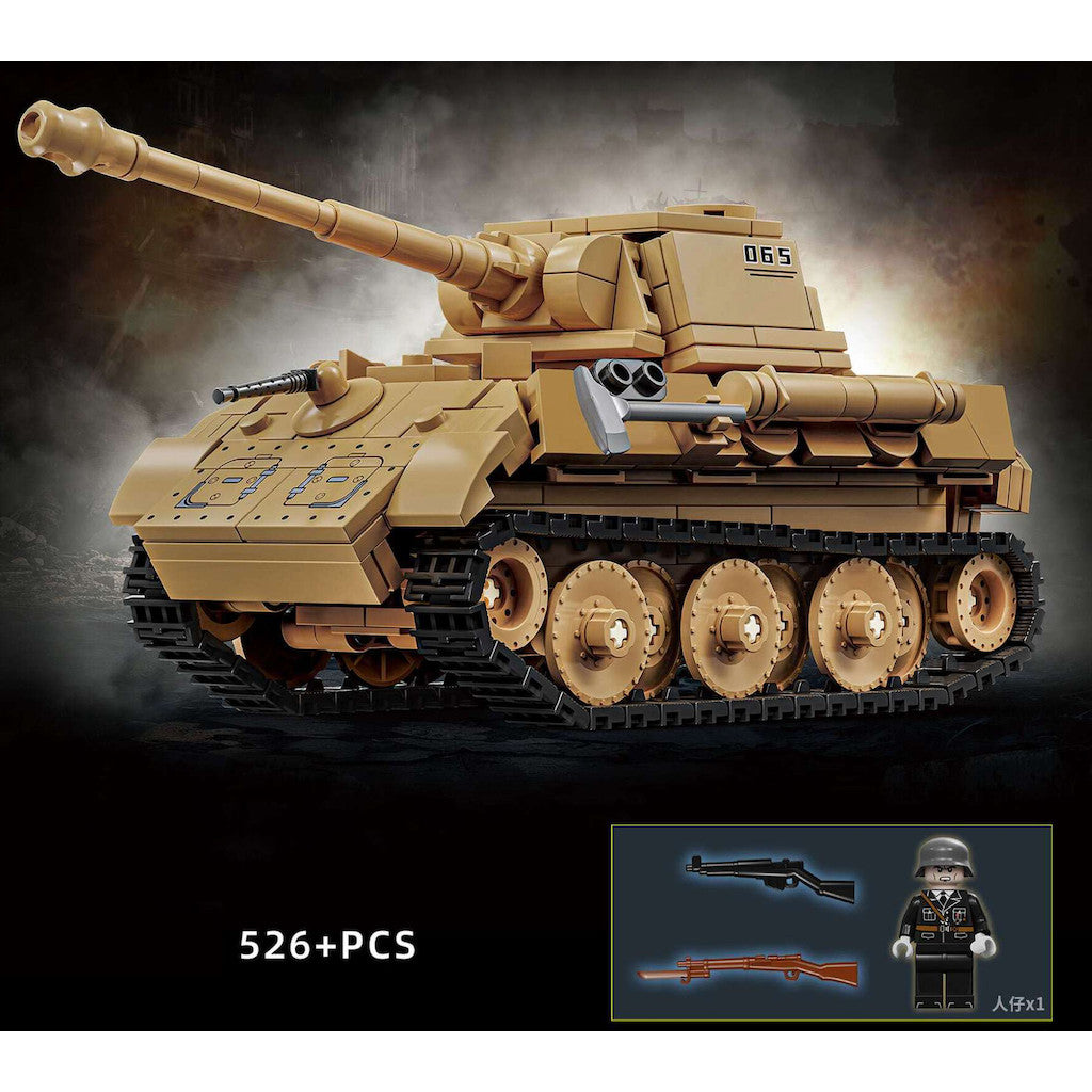 526PCS MOC Military Leopard Tank Figure Model Toy Building Block Brick Gift Kids DIY Set New Compatible Lego