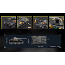 Load image into Gallery viewer, 1419PCS MOC Military PZ.KPFW.IV Ausf.F2 Panzer Tank Model Toy Building Block Brick Gift Kids DIY Set New 1:28 Compatible Lego
