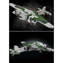 Load image into Gallery viewer, 526PCS MOC Military De Havilland Mosquito Wooden Wonder Bomber Air Fighter Figure Model Toy Building Block Brick Gift Kids DIY Set New Compatible Lego
