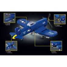 Load image into Gallery viewer, 562PCS MOC Military F4U Corsair Fighter Air Plane Figure Model Toy Building Block Brick Gift Kids DIY Set New Compatible Lego
