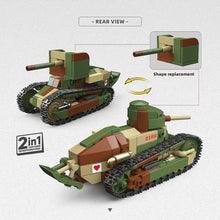 Load image into Gallery viewer, 415PCS MOC Military 2in1 Renault FT Machine Anti Tank Model Toy Building Block Brick Gift Kids DIY Set New 1:35
