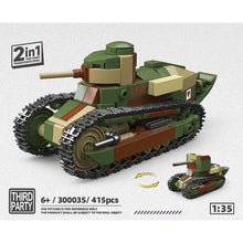 Load image into Gallery viewer, 415PCS MOC Military 2in1 Renault FT Machine Anti Tank Model Toy Building Block Brick Gift Kids DIY Set New 1:35
