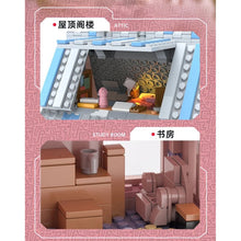 Load image into Gallery viewer, 1243PCS MOC City Street Sakura Cherry House Villa Girl Light Figure Model Toy Building Block Brick Gift Kids DIY Set New
