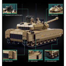 Load image into Gallery viewer, 924PCS MOC Military M1A4 Main Tank Figure Model Toy Building Block Brick Gift Kids DIY Set New
