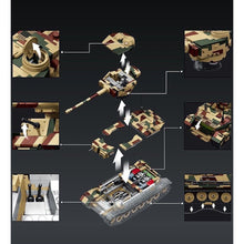 Load image into Gallery viewer, 1656PCS MOC Military Tiger Tank P Figure Model Toy Building Block Brick Gift Kids DIY Set New 1:28
