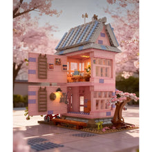 Load image into Gallery viewer, 1243PCS MOC City Street Sakura Cherry House Villa Girl Light Figure Model Toy Building Block Brick Gift Kids DIY Set New
