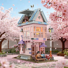 Load image into Gallery viewer, 1243PCS MOC City Street Sakura Cherry House Villa Girl Light Figure Model Toy Building Block Brick Gift Kids DIY Set New
