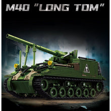 Load image into Gallery viewer, 703PCS MOC Military M40 Long Tom Motor Carriage Tank Figure Model Toy Building Block Brick Gift Kids DIY Set
