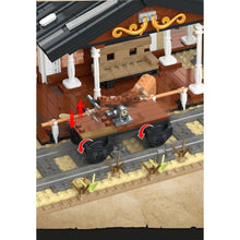 Load image into Gallery viewer, 3288PCS MOC City Street Large Western Railway Station Office Model Toy Building Block Brick Gift Kids DIY Set New
