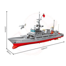 Load image into Gallery viewer, 629PCS MOC Military Electronic Reconnaissance Ship 857 Model Toy Building Block Brick Gift Kids DIY Set New 1:250
