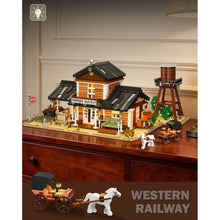Load image into Gallery viewer, 3288PCS MOC City Street Large Western Railway Station Office Model Toy Building Block Brick Gift Kids DIY Set New
