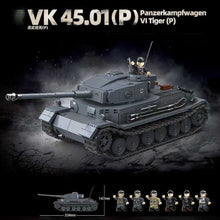 Load image into Gallery viewer, 1531PCS MOC Military VK 45.01 Panzerkampfwagen VI Tiger P Tank Figure Model Toy Building Block Brick Gift Kids DIY Set New
