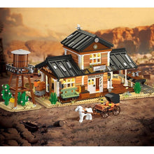 Load image into Gallery viewer, 3288PCS MOC City Street Large Western Railway Station Office Model Toy Building Block Brick Gift Kids DIY Set New
