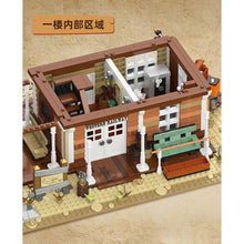 Load image into Gallery viewer, 3288PCS MOC City Street Large Western Railway Station Office Model Toy Building Block Brick Gift Kids DIY Set New
